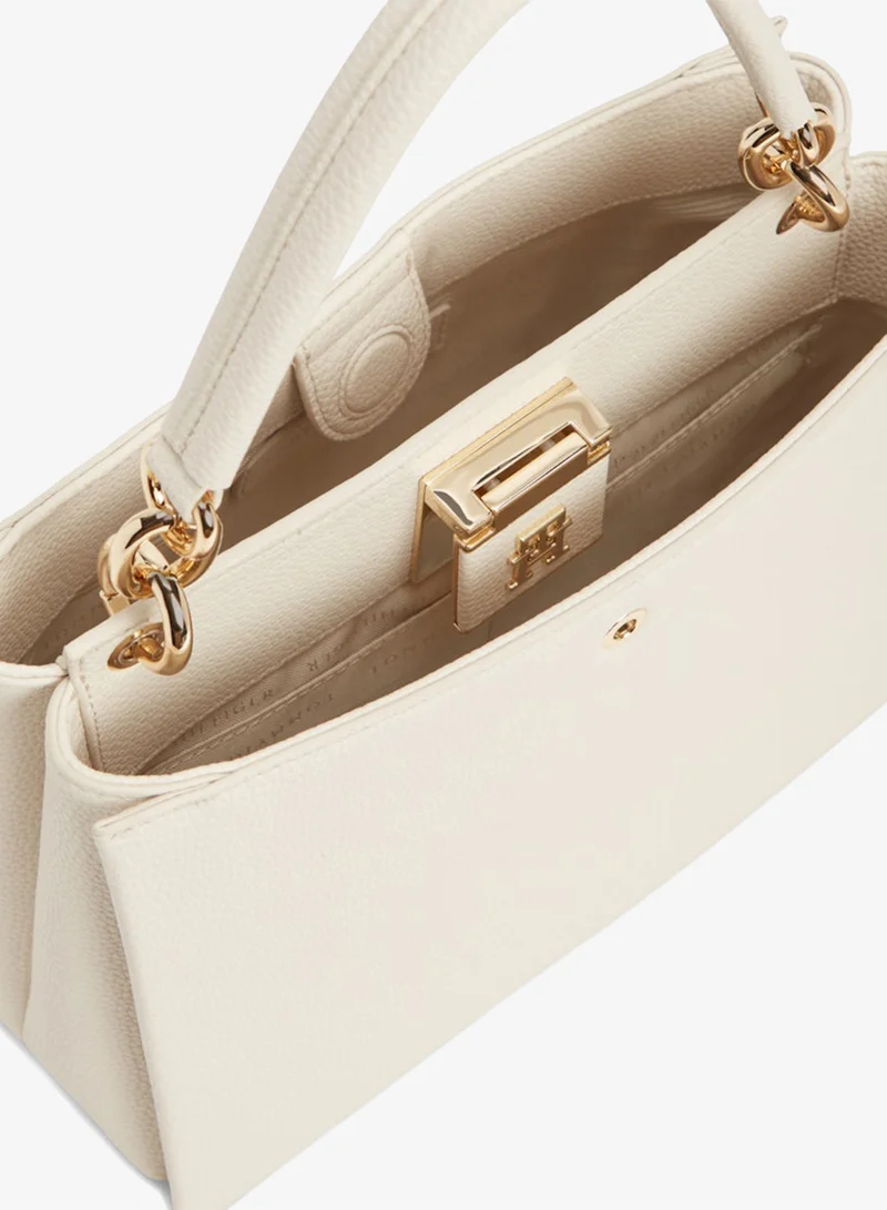 TOMMY HILFIGER  Monogram Pebble Grain Satchel for Women | Best Price UAE